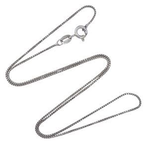 AGI Box Chain Necklace | Italian Vintage Sterling Silver 925 | 16"